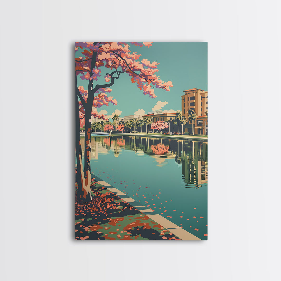 Pembroke Pines Travel Poster, Canvas Print, Travel Art Print, Modern Wall Decor, Retro Wall Art, Wall Art, Art Print, City Art Print
