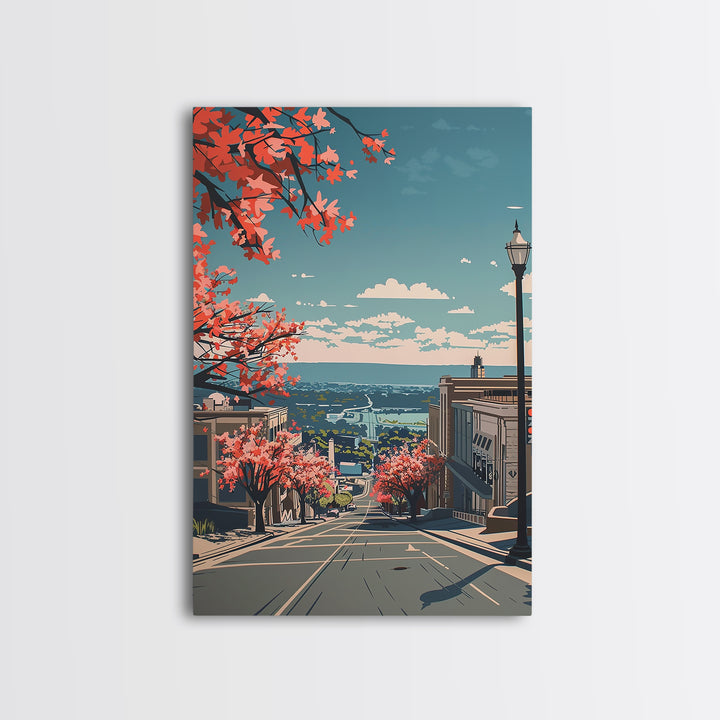 Round Rock Travel Poster, Framed Canvas Print, City Travel Poster, Travel Wall Decor, Fine Art Print, Travel Posters, City Art Print