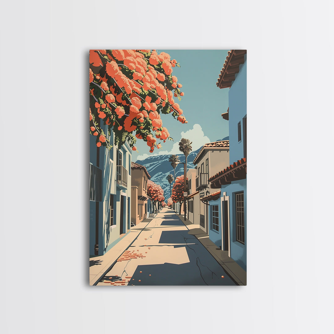 Salinas Travel Poster, Framed Canvas Print, Vintage Travel Print, City Wall Art, Living Room Wall Art, Landscape Art, Retro Wall Art