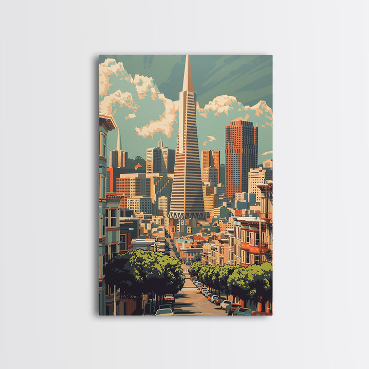 San Francisco Travel Poster, Canvas Print, City Travel Poster, Vintage City Poster, Gallery Wall Set, Vintage Travel, Vintage Poster