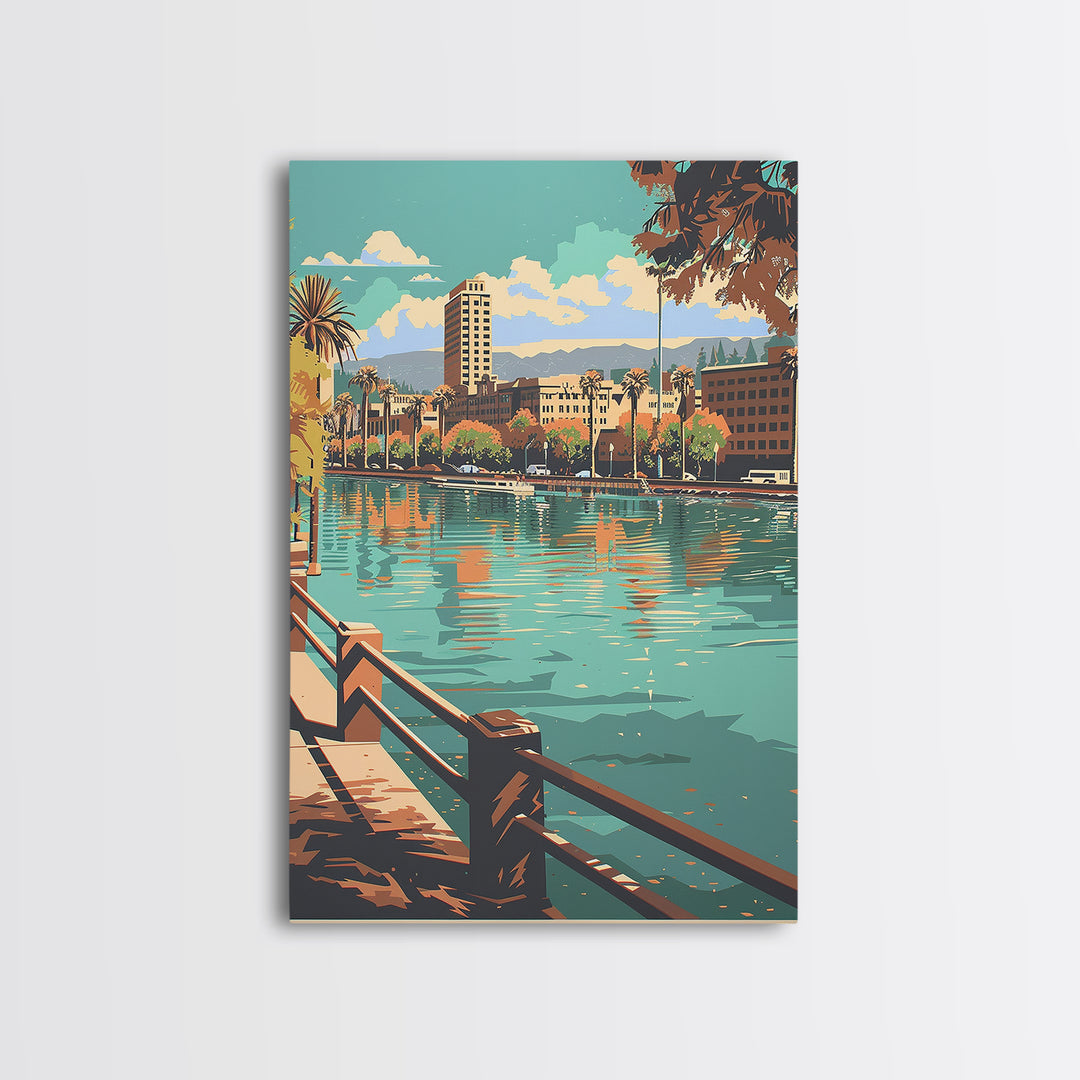 San Jose Travel Poster, Canvas Print, Travel Art Print, Modern Wall Decor, City Travel Poster, Travel Wall Art, Living Room Wall Art
