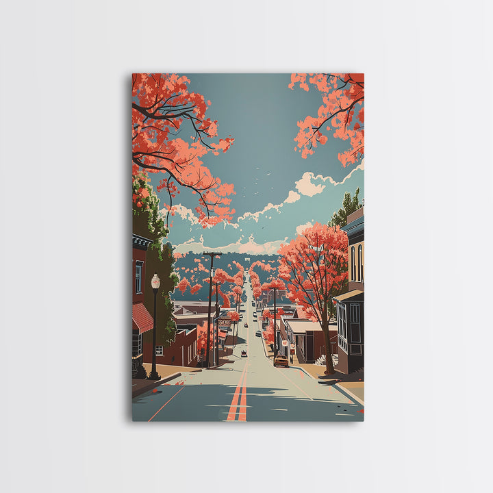 South Fulton Travel Poster, Framed Canvas Print, Retro Travel Poster, City Wall Art, Vintage Travel Art, Poster Art, Wanderlust Gift