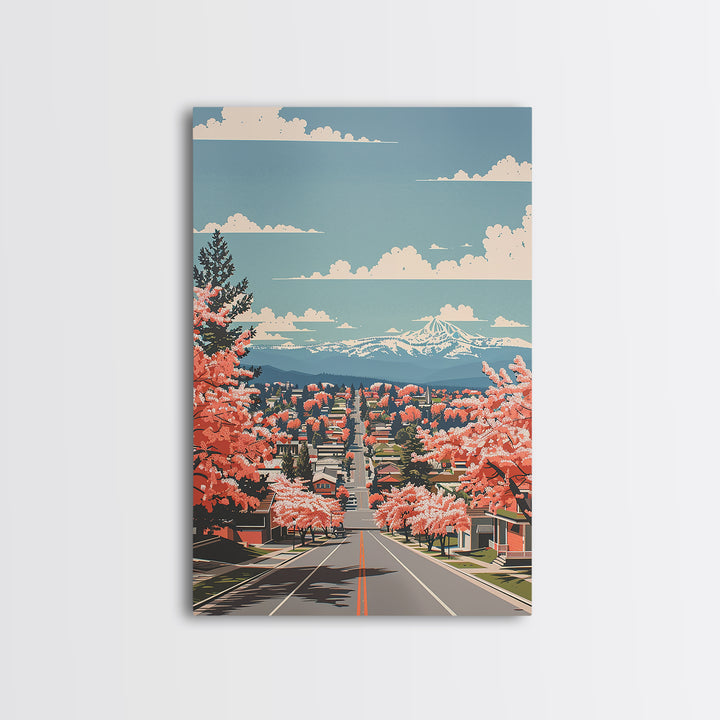 Spokane Valley Travel Poster, Canvas Print, City Travel Poster, Vintage City Poster, Minimalist Poster, Travel Print, Travel Posters