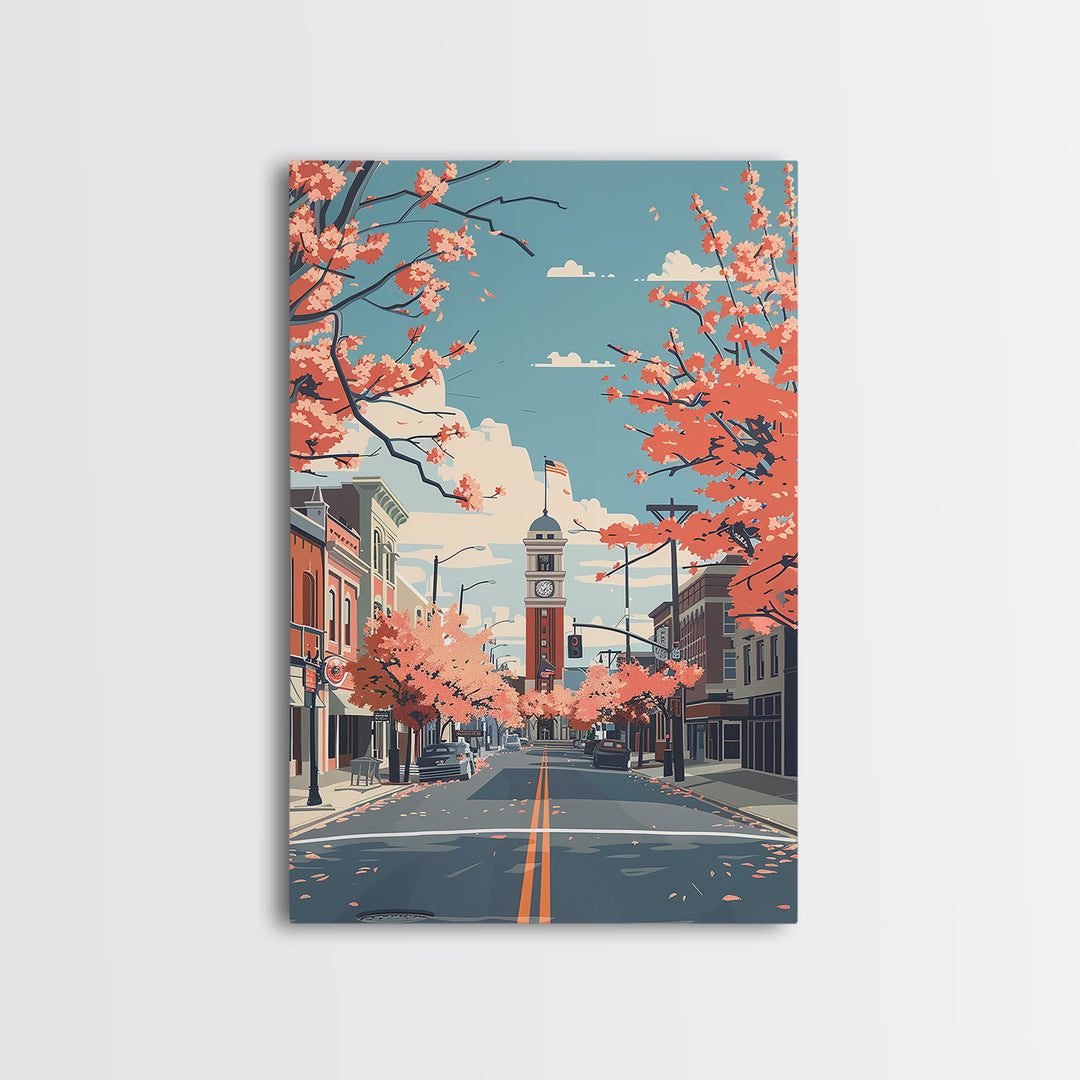 Springfield Travel Poster, Framed Canvas Print, City Travel Poster, Travel Wall Art, Gallery Wall Set, City Art Print, Travel Prints