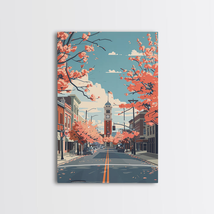 Springfield Travel Poster, Framed Canvas Print, City Travel Poster, Travel Wall Art, Gallery Wall Set, City Art Print, Travel Prints