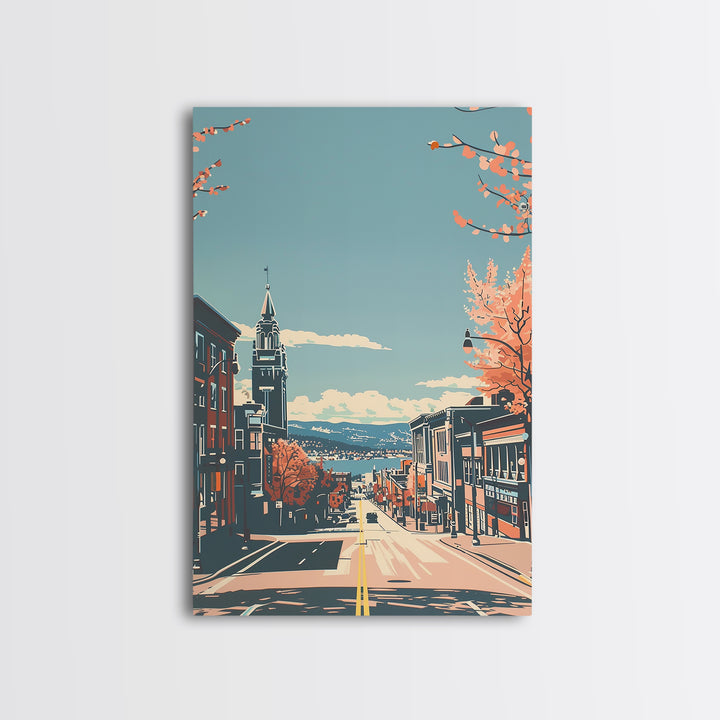 Springfield Massachusetts Travel Poster, Canvas Print, City Travel Poster, Travel Wall Decor, Retro Travel Poster, Colorful Wall Art