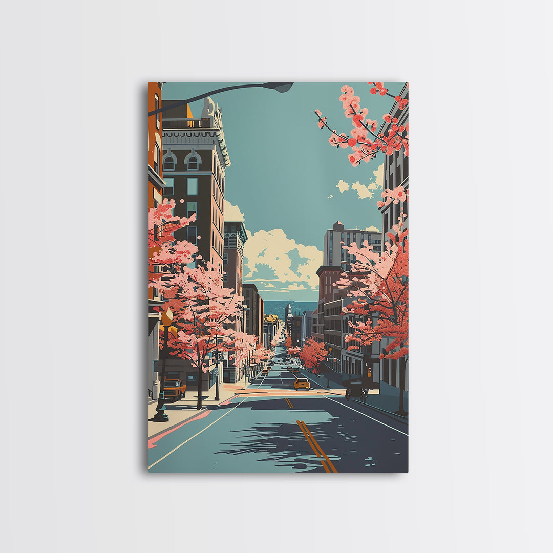 Syracuse Travel Poster, Canvas Print, City Travel Poster, Travel Wall Art, Watercolor Cityscape, Landscape Art, Living Room Wall Art