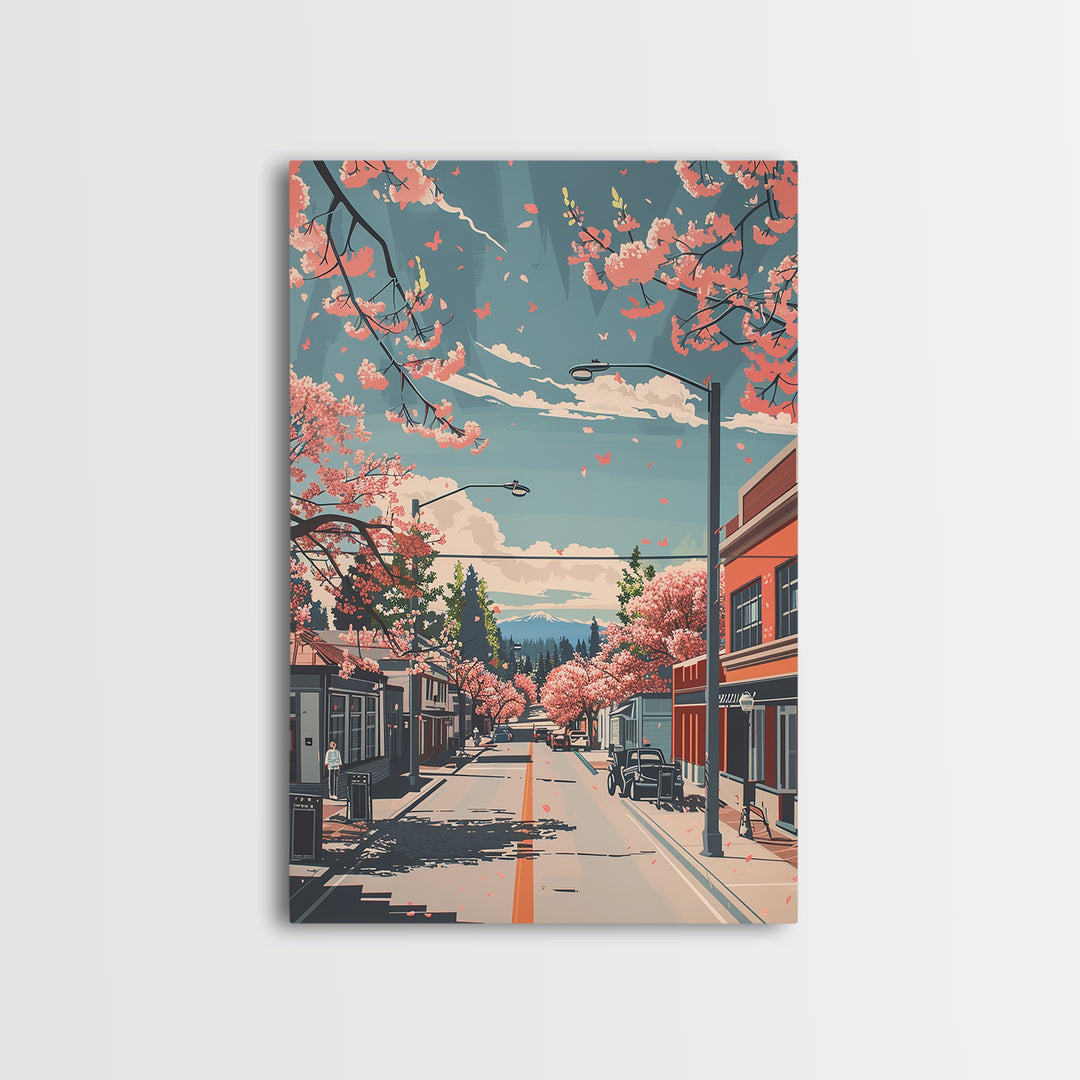 Vacaville Travel Poster, Framed Canvas Print, Retro Travel Poster, City Wall Art, City Illustration, Colorful Wall Art, Poster Print