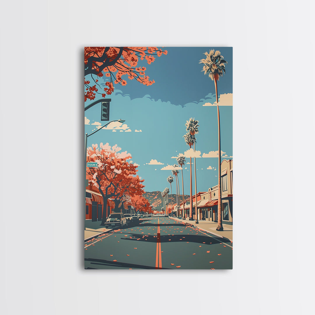 Victorville Travel Poster, Framed Canvas Print, Retro Travel Poster, City Wall Art, Vintage Poster, Retro Travel Print, Travel Print
