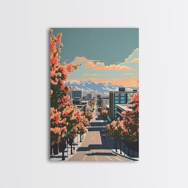 West Valley City Travel Poster, Canvas Print, City Travel Poster, Travel Wall Decor, Landscape Art, Travel Prints, Modern Wall Decor