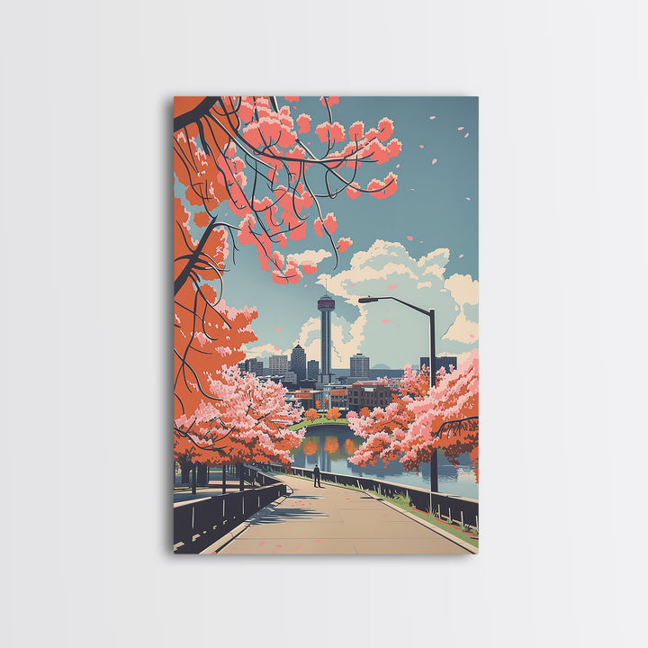 Wichita Falls Travel Poster, Canvas Print, Retro Travel Poster, City Wall Art, Vintage Travel Print, City Illustration, Poster Print