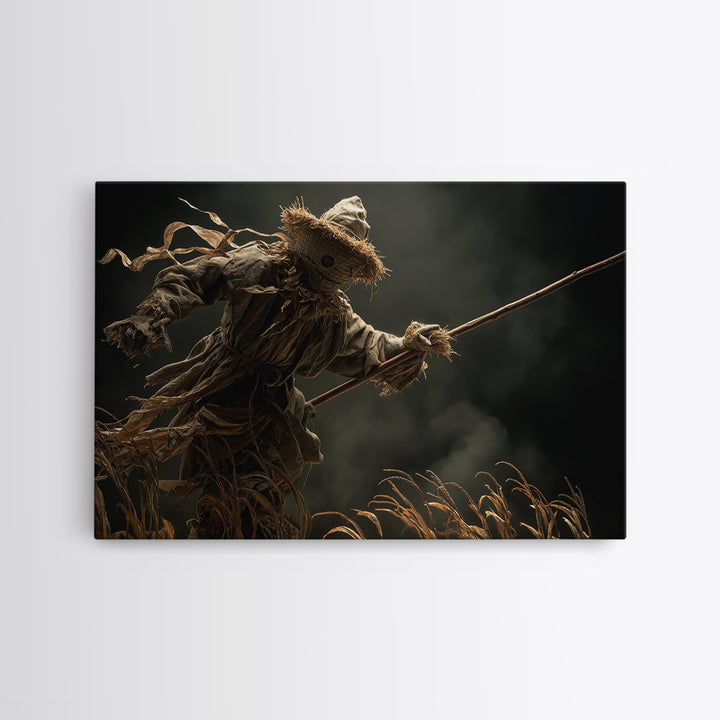 The Living Scarecrow, Baroque Witchcraft Art, Landscape Wall Art, Dark Fantasy Wall Art, Canvas Print, Halloween Wall Art
