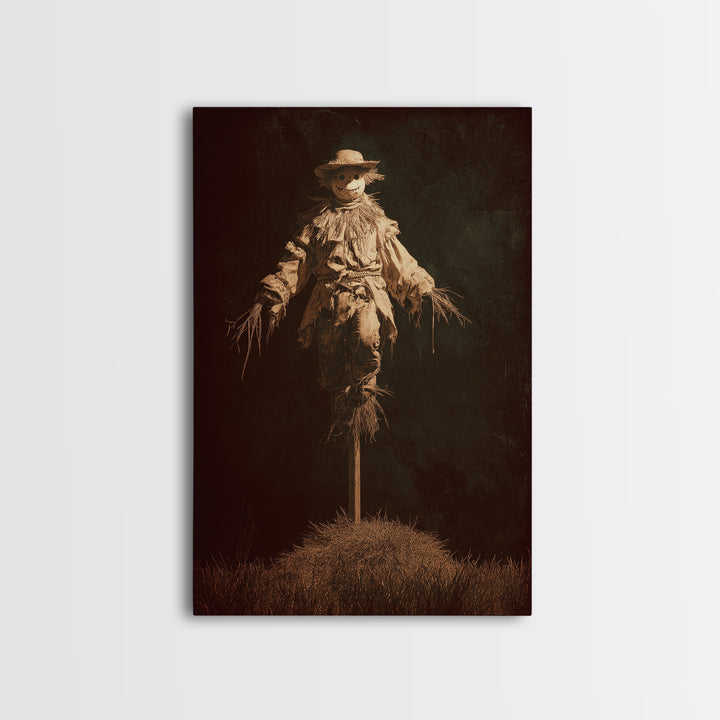 The Living Scarecrow, Decadent Gothic Art, Vertical Wall Art, Macabre Wall Art, Canvas Print, Halloween Wall Art, Statement Wall Art