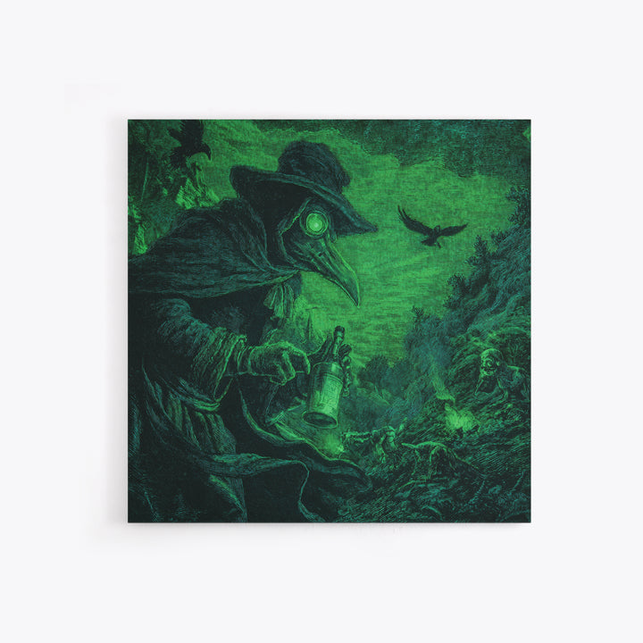 The Plague Doctor, Baroque Witchcraft Art, Square Wall Art, Gothic Horror Wall Art, Canvas Print, Halloween Wall Art, Spooky Wall Decor