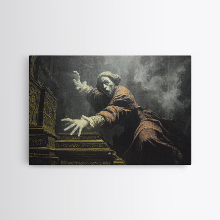 The Phantom Organist, Symbolist Gothic Landscape, Landscape Wall Art, Macabre Wall Art, Canvas Print, Halloween Wall Art