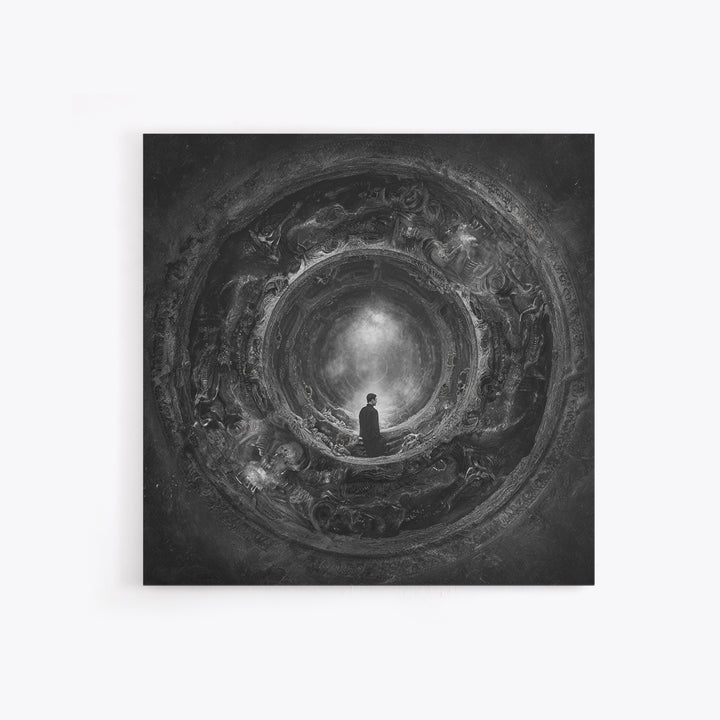 The Attic Whisperer, Biomechanical Horror Art, Square Wall Art, Dark Halloween Decor, Canvas Print, Halloween Wall Art, Statement Wall Art