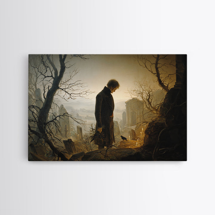 The Ghostly Groom, Romantic Gothic Landscape, Landscape Wall Art, Gothic Horror Wall Art, Canvas Print, Halloween Wall Art