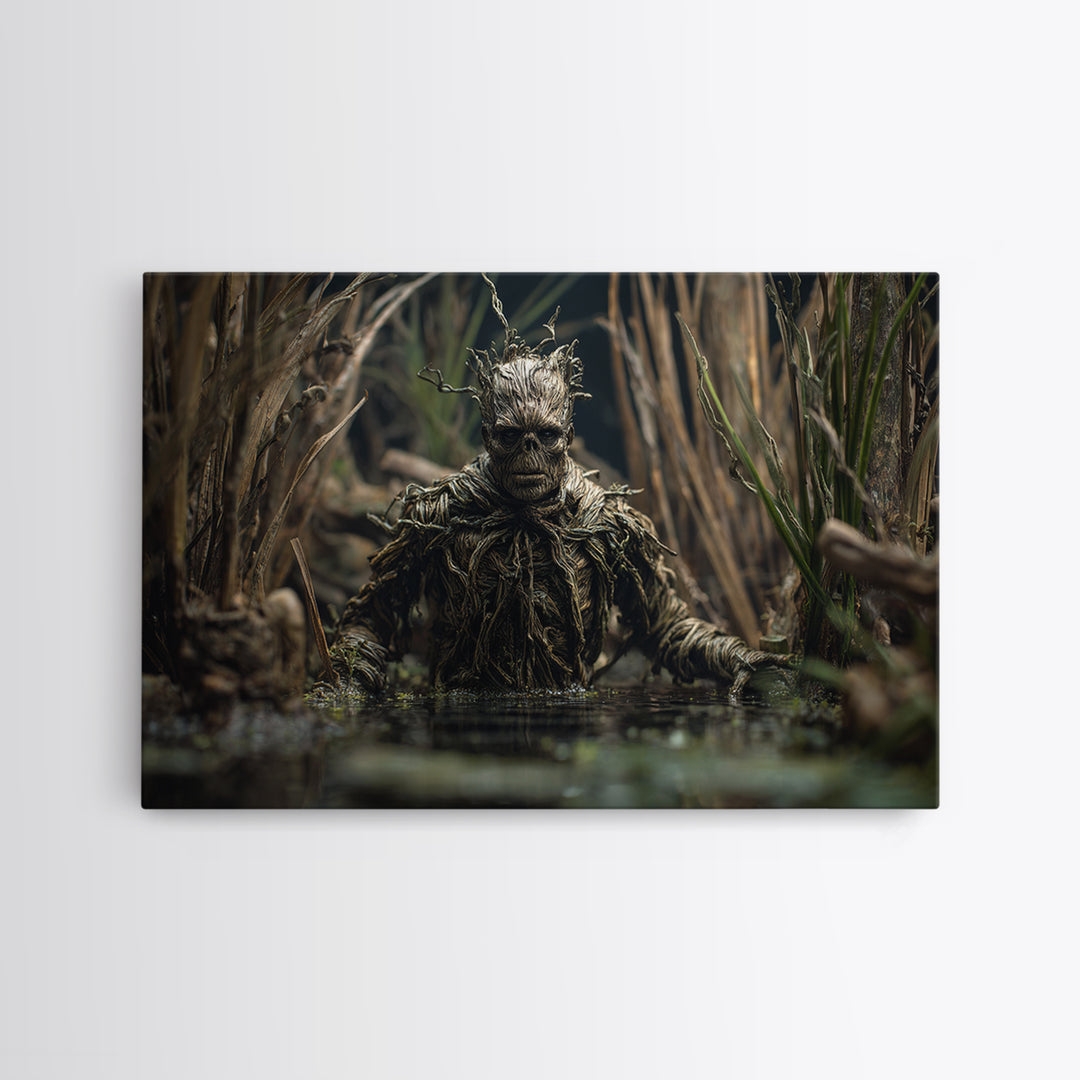 The Bog Mummy, Baroque Witchcraft Art, Landscape Wall Art, Dark Fantasy Wall Art, Canvas Print, Halloween Wall Art, Halloween Decor