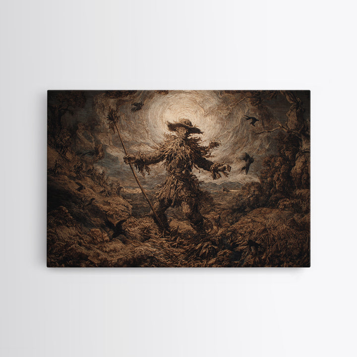 The Harvest Demon, Baroque Witchcraft Art, Landscape Wall Art, Gothic Horror Wall Art, Canvas Print, Halloween Wall Art, Halloween Decor