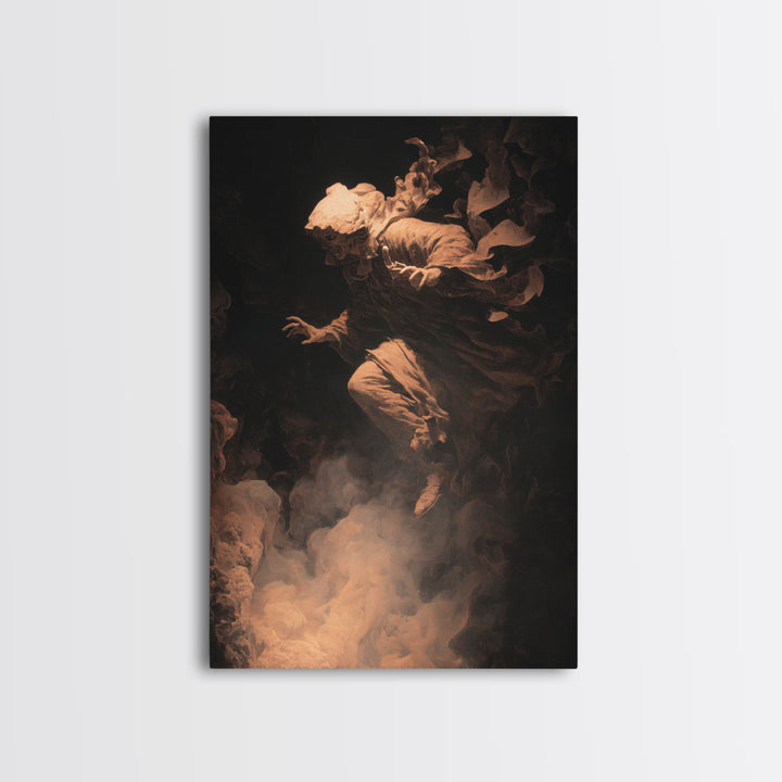 The Cave Oracle, Gothic Nightmare Art, Vertical Wall Art, Dark Halloween Decor, Canvas Print, Halloween Wall Art, Macabre Wall Art