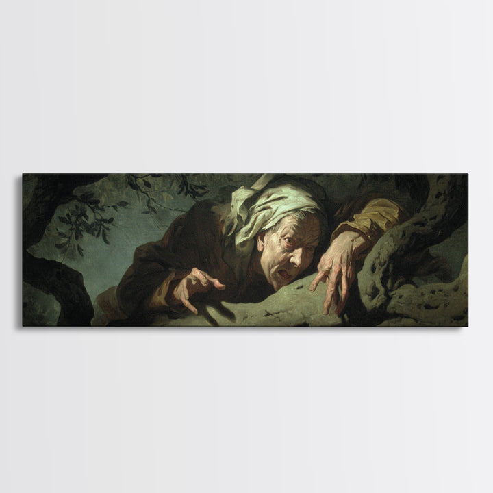 The Orchard Hag, Gothic Nightmare Art, Extra Wide Wall Art, Macabre Wall Art, Canvas Print, Halloween Wall Art, Gothic Home Decor
