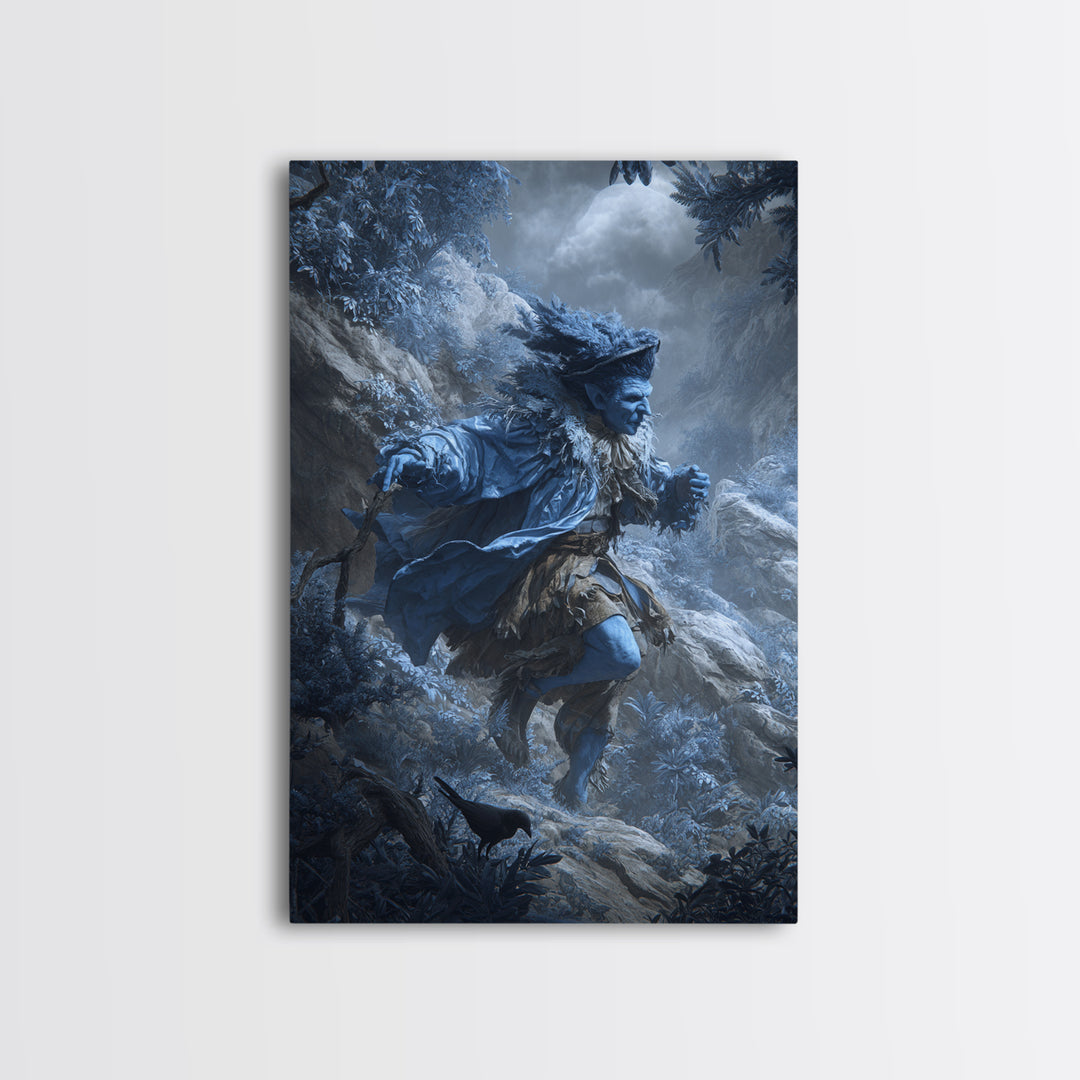 The Frost Goblin, Baroque Witchcraft Art, Vertical Wall Art, Gothic Horror Wall Art, Canvas Print, Halloween Wall Art, Macabre Wall Art