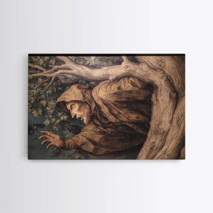 The Hollow-Tree Monster, Danse Macabre Art, Landscape Wall Art, Dark Halloween Decor, Canvas Print, Halloween Wall Art