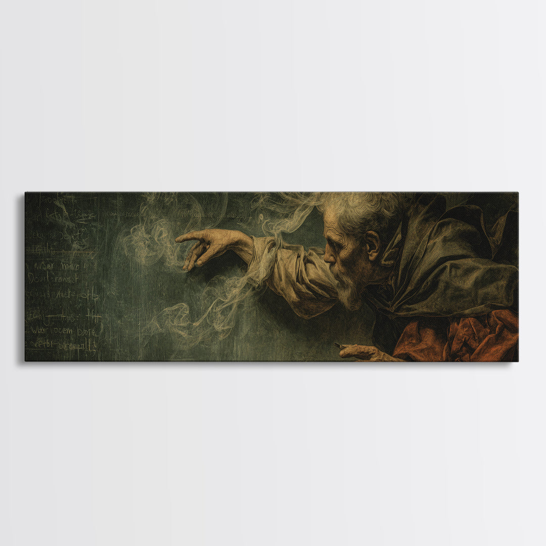 The Silent Schoolhouse, Dark Renaissance Art, Extra Wide Wall Art, Macabre Wall Art, Canvas Print, Halloween Wall Art