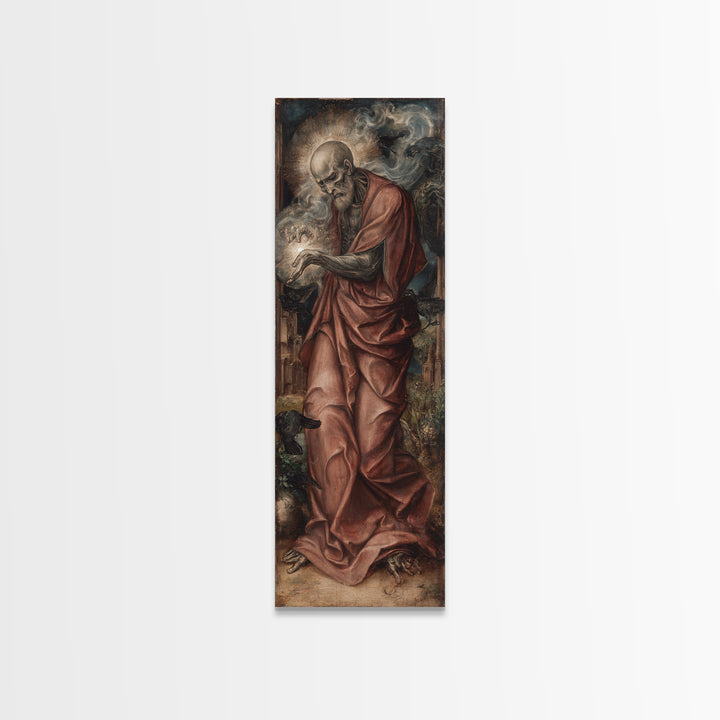 The Ghost Wedding, Dark Renaissance Art, Tall Narrow Wall Art, Dark Fantasy Wall Art, Framed Canvas Print, Halloween Wall Art
