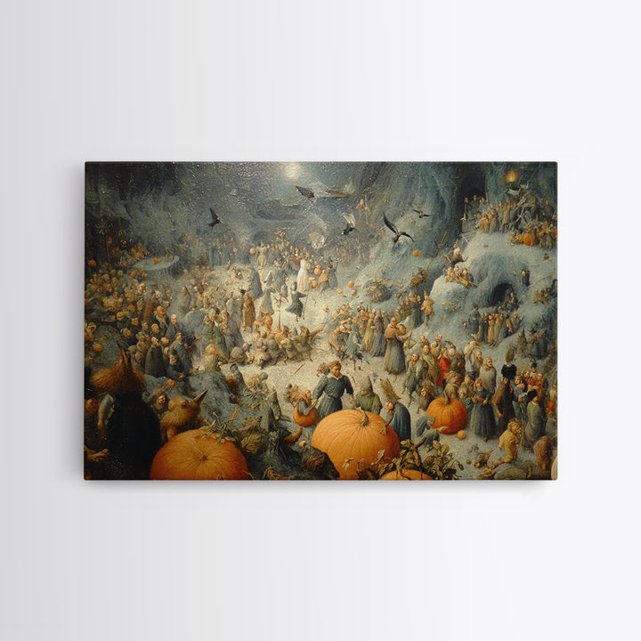 The First Frost Awakening, Medieval Grotesque Art, Landscape Wall Art, Dark Fantasy Wall Art, Canvas Print, Halloween Wall Art