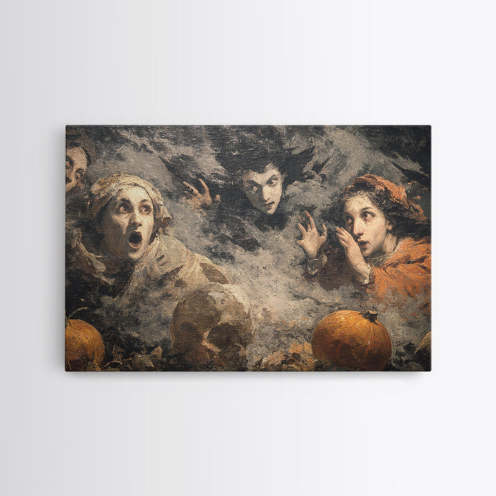 The First Frost Awakening, Dark Romantic Horror Art, Landscape Wall Art, Gothic Horror Wall Art, Framed Canvas Print, Halloween Wall Art