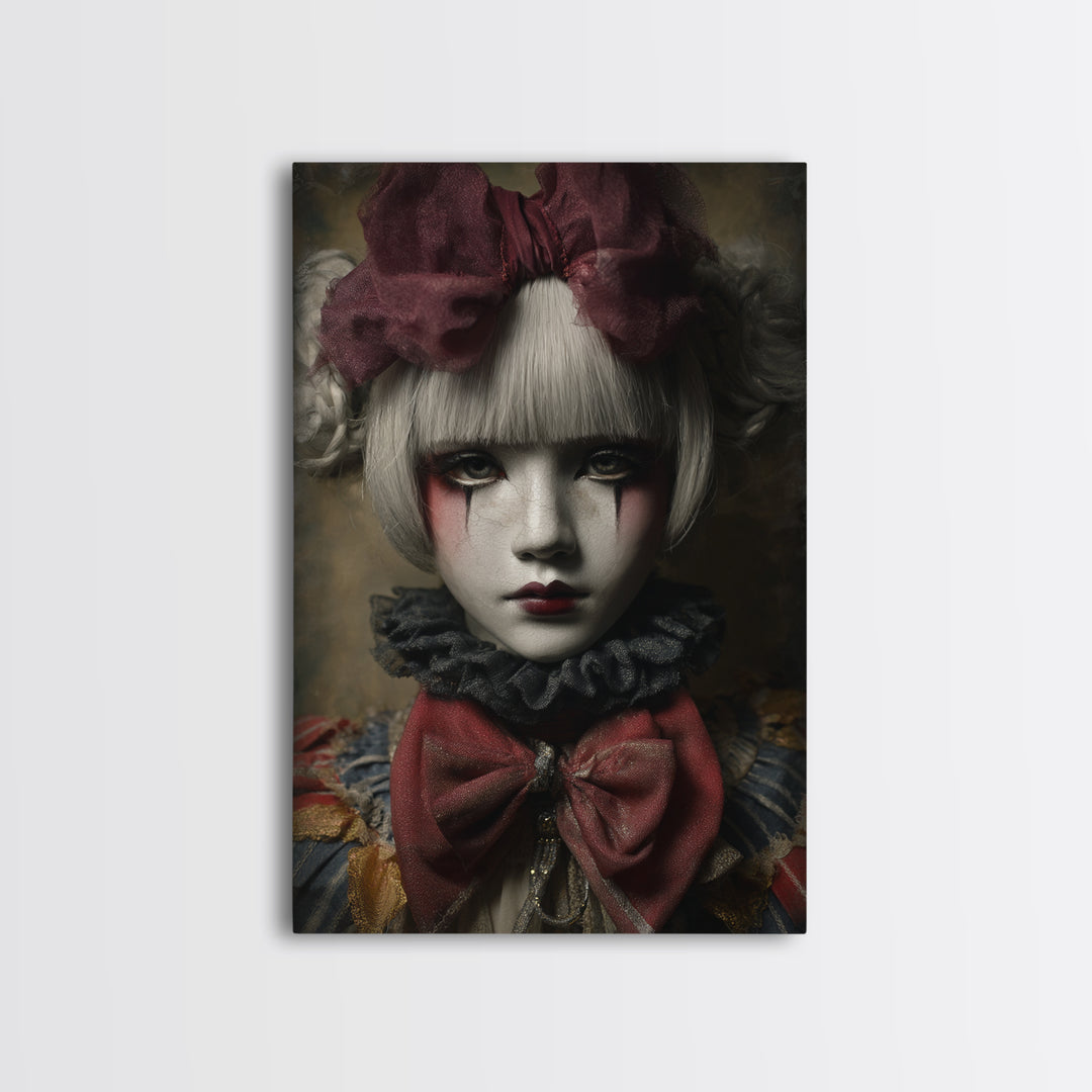 Cracked Porcelain Doll Portrait Canvas Print, Dark Art, Fine Art Print, Living Room Decor, Oil Painting, Nocturne, Wall Decor, DAR-2x3-7