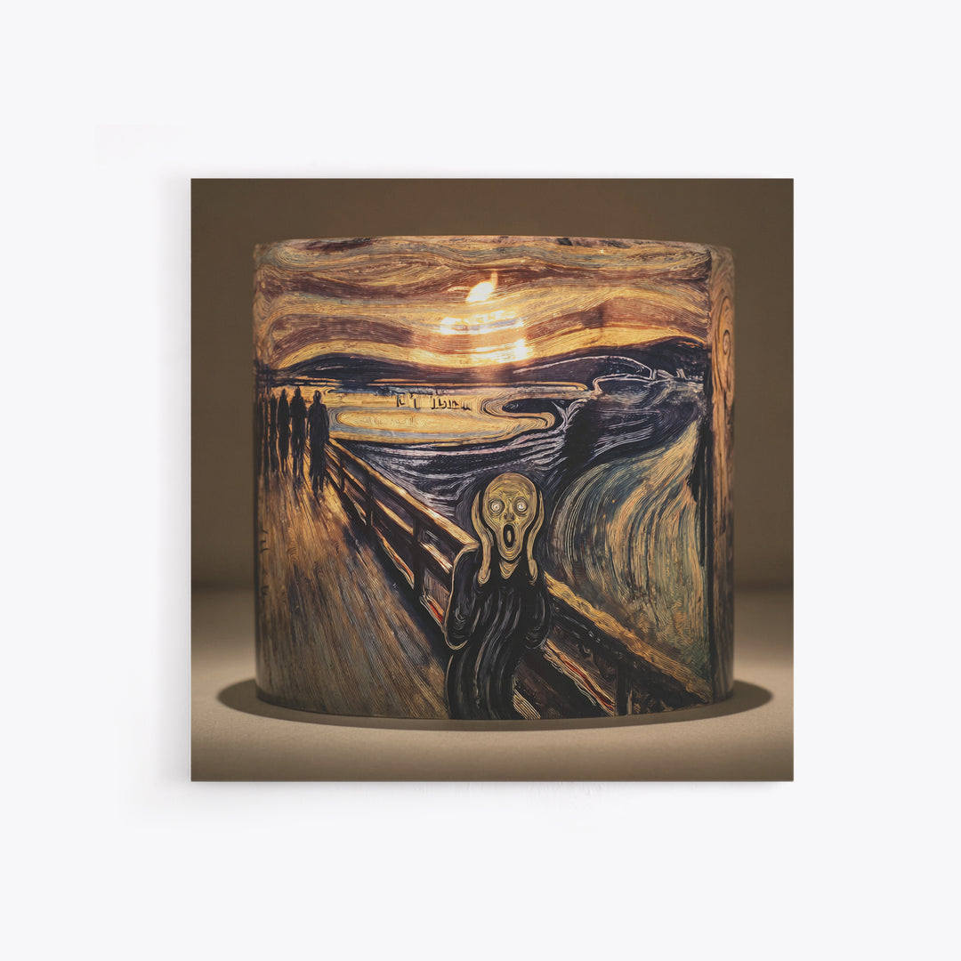 The Black Wax Candle, Expressionist Gothic Art, Square Wall Art, Dark Fantasy Wall Art, Framed Canvas Print, Halloween Wall Art
