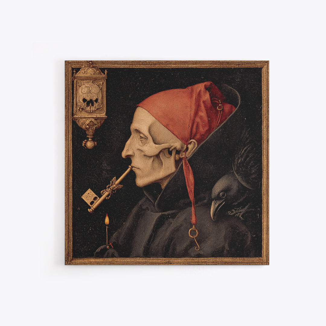 The Coffin Key, Danse Macabre Art, Square Wall Art, Dark Fantasy Wall Art, Canvas Print, Halloween Wall Art