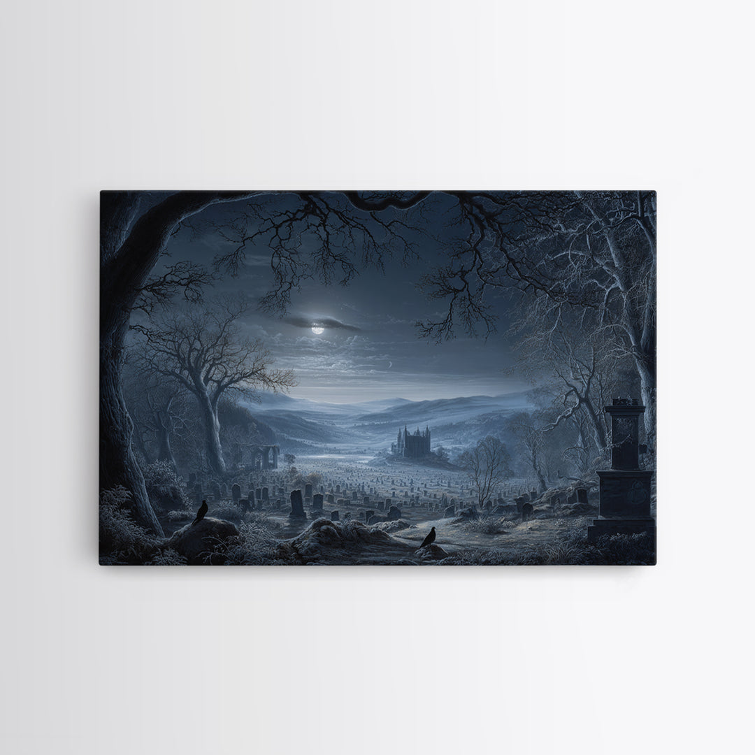 The Antique Spirit Board, Romantic Gothic Landscape, Landscape Wall Art, Dark Fantasy Wall Art, Framed Canvas Print