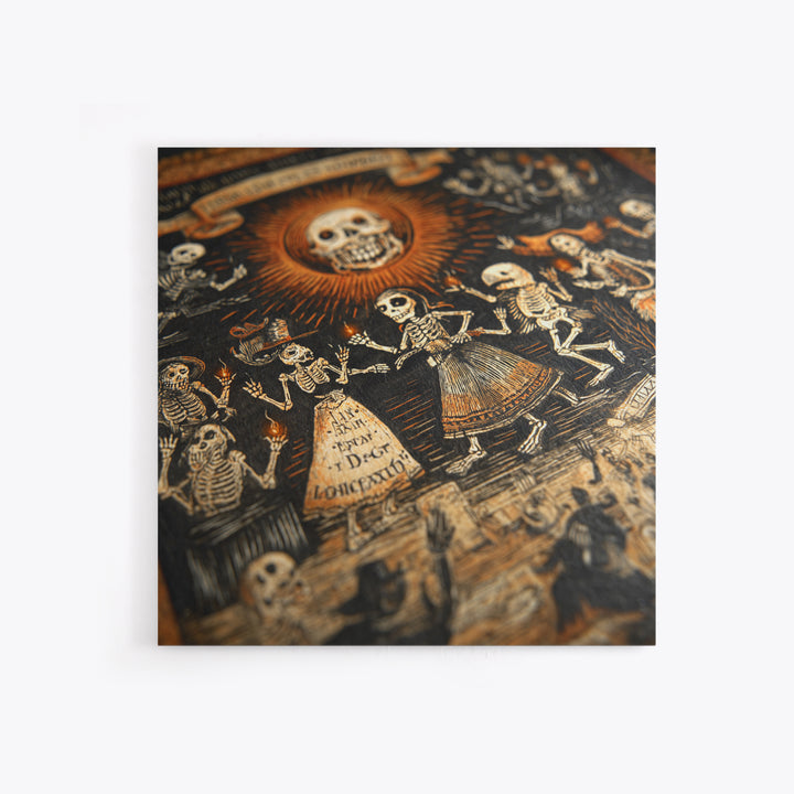 The Antique Spirit Board, Macabre Folk Print Art, Square Wall Art, Gothic Horror Wall Art, Canvas Print, Halloween Wall Art