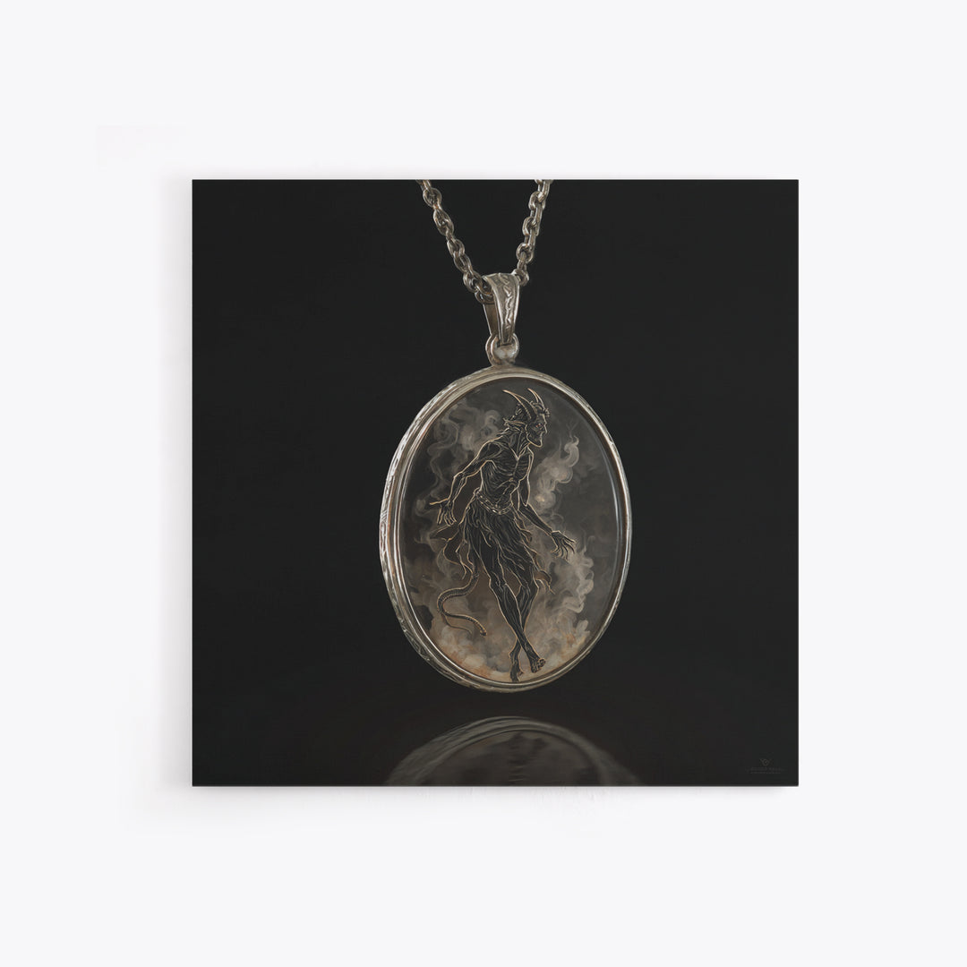 The Moonstone Amulet, Dark Symbolist Art, Square Wall Art, Dark Fantasy Wall Art, Canvas Print, Halloween Wall Art