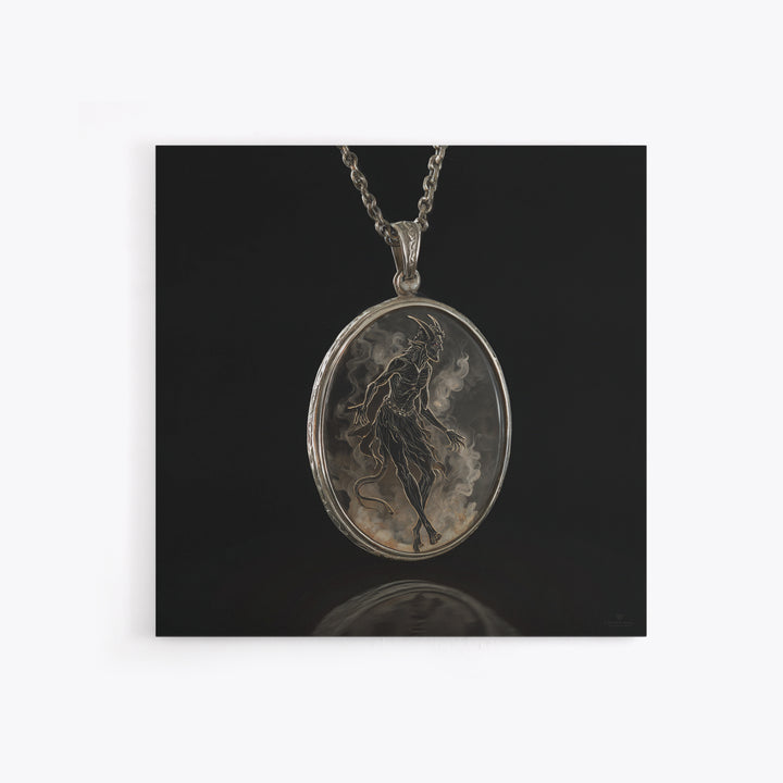 The Moonstone Amulet, Dark Symbolist Art, Square Wall Art, Dark Fantasy Wall Art, Canvas Print, Halloween Wall Art