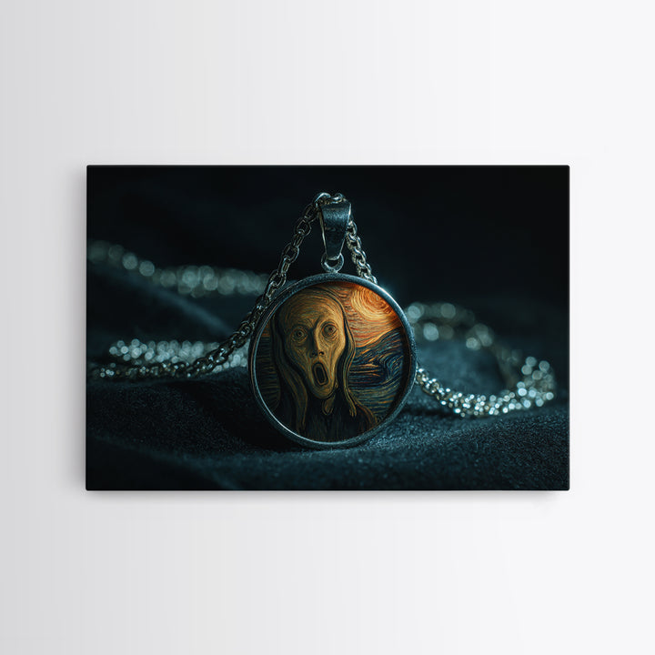 The Moonstone Amulet, Expressionist Gothic Art, Landscape Wall Art, Macabre Wall Art, Canvas Print, Halloween Wall Art, Halloween Decor