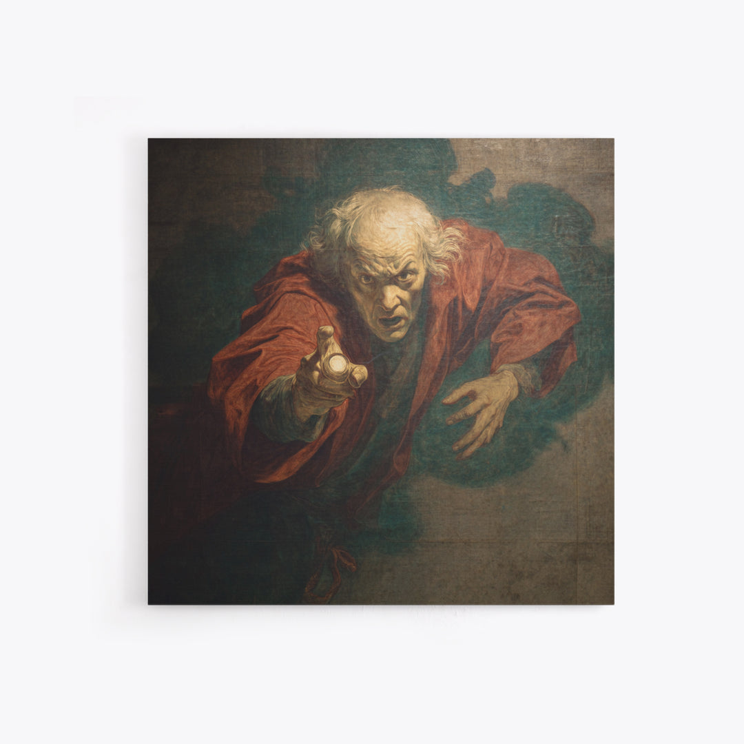 The Haunted Portrait, Dark Renaissance Art, Square Wall Art, Dark Fantasy Wall Art, Canvas Print, Halloween Wall Art