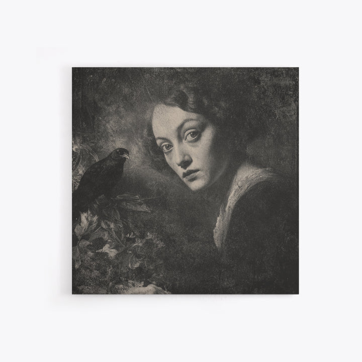 The Haunted Portrait, Symbolist Dream Art, Square Wall Art, Gothic Horror Wall Art, Framed Canvas Print, Halloween Wall Art