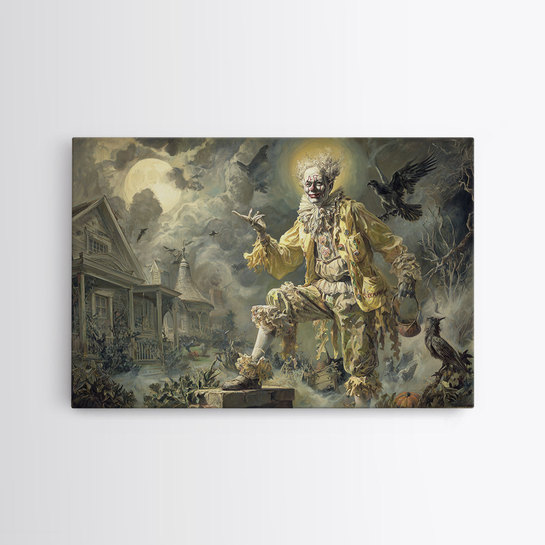 1950s Halloween Nostalgia, Dark Renaissance Art, Landscape Wall Art, Gothic Horror Wall Art, Framed Canvas Print