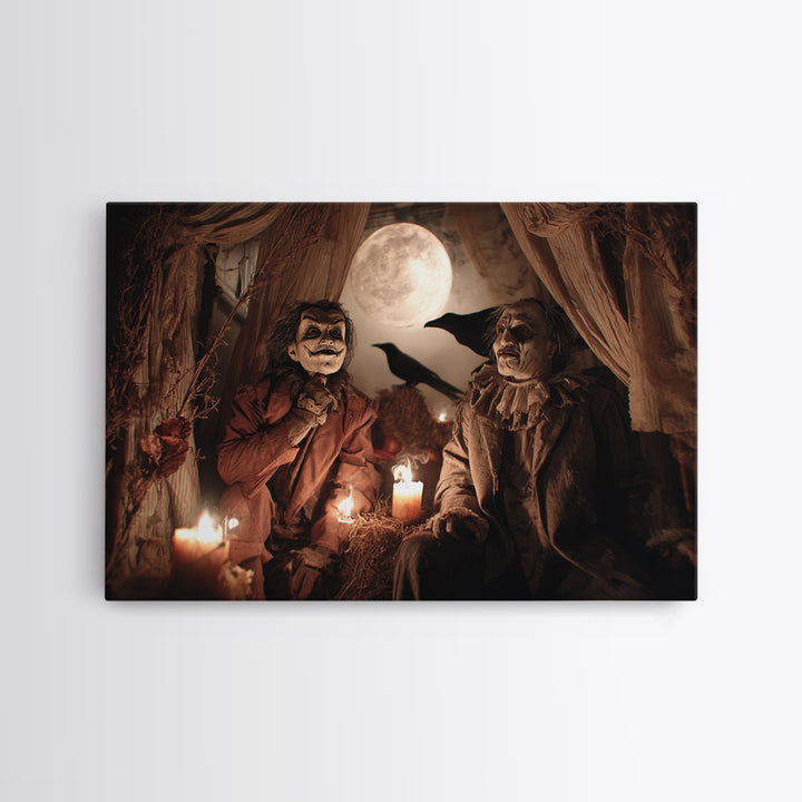 1950s Halloween Nostalgia, Gothic Nightmare Art, Landscape Wall Art, Gothic Horror Wall Art, Framed Canvas Print, Halloween Wall Art