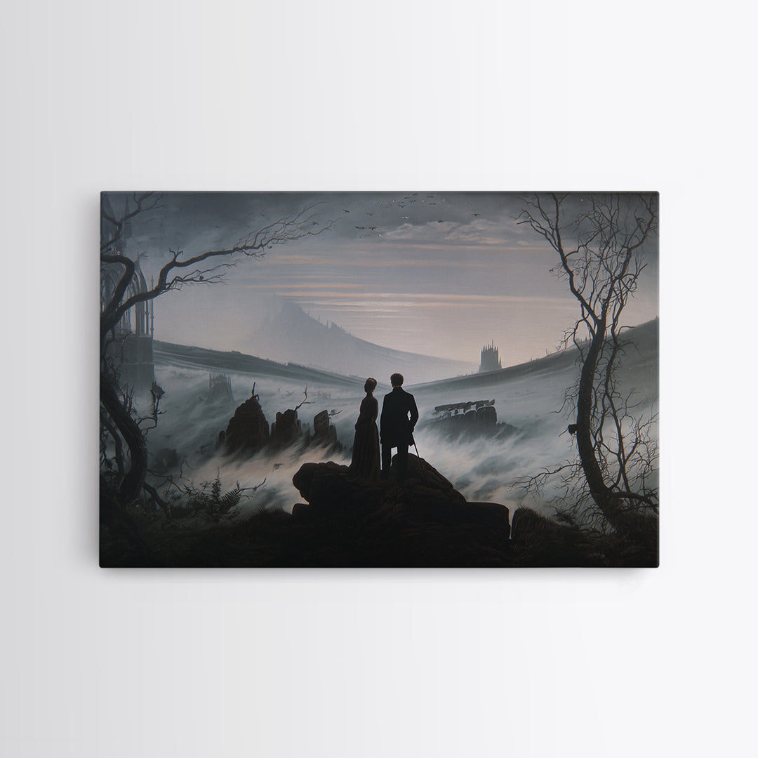 Gothic Romance, Romantic Gothic Landscape, Landscape Wall Art, Dark Fantasy Wall Art, Framed Canvas Print, Halloween Wall Art