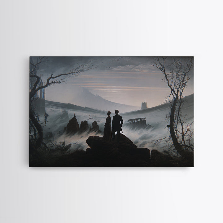 Gothic Romance, Romantic Gothic Landscape, Landscape Wall Art, Dark Fantasy Wall Art, Framed Canvas Print, Halloween Wall Art