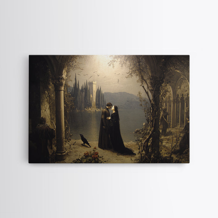 Gothic Romance, Symbolist Gothic Landscape, Landscape Wall Art, Macabre Wall Art, Canvas Print, Halloween Wall Art, Halloween Decor
