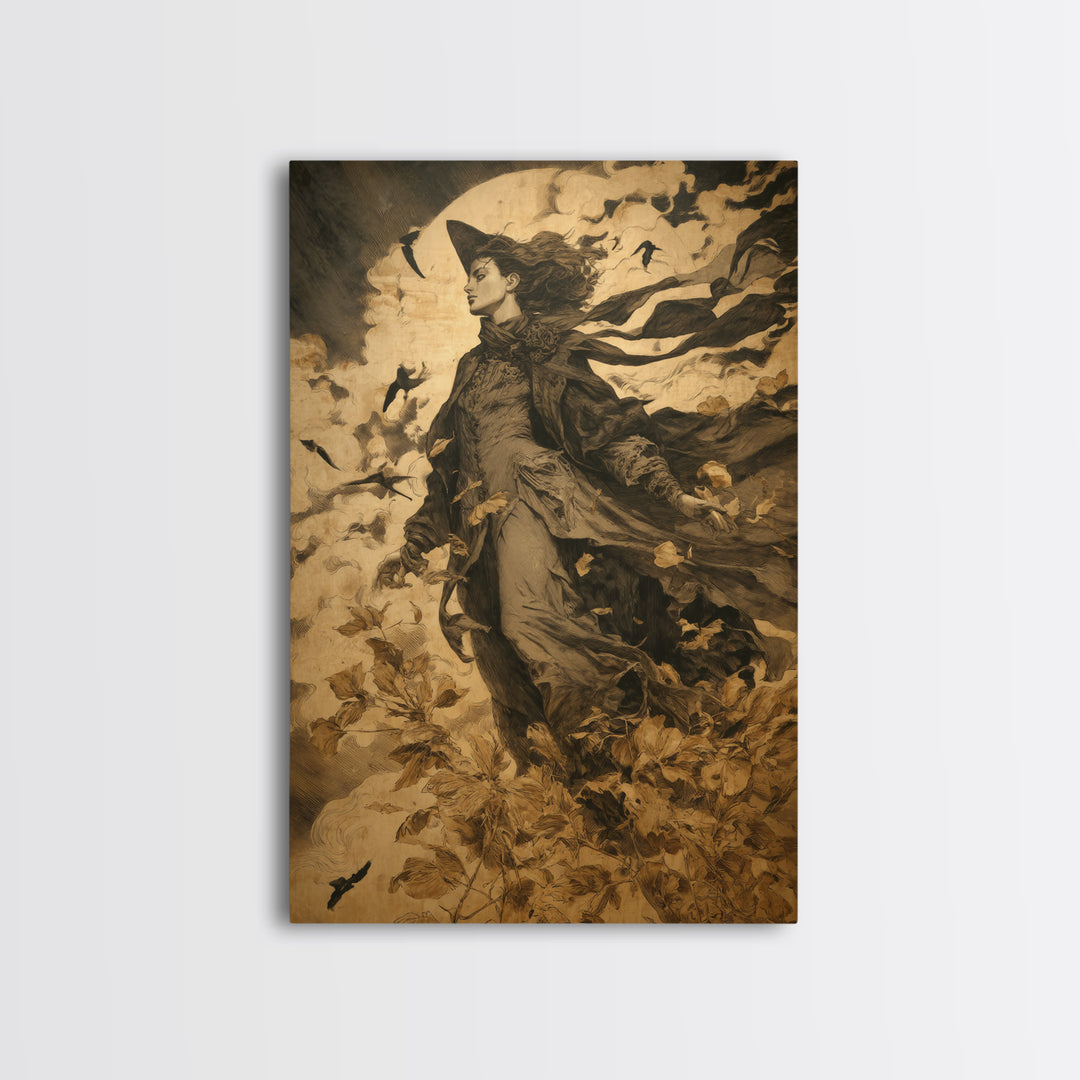 Gothic Romance, Decadent Gothic Art, Vertical Wall Art, Macabre Wall Art, Framed Canvas Print, Halloween Wall Art