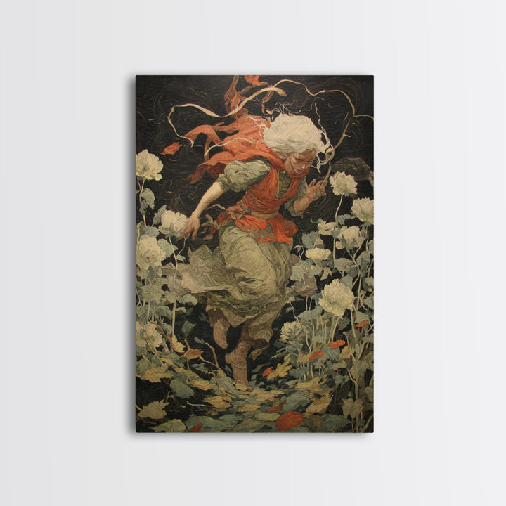 The Poison Garden, Dark Renaissance Art, Vertical Wall Art, Gothic Horror Wall Art, Canvas Print, Halloween Wall Art