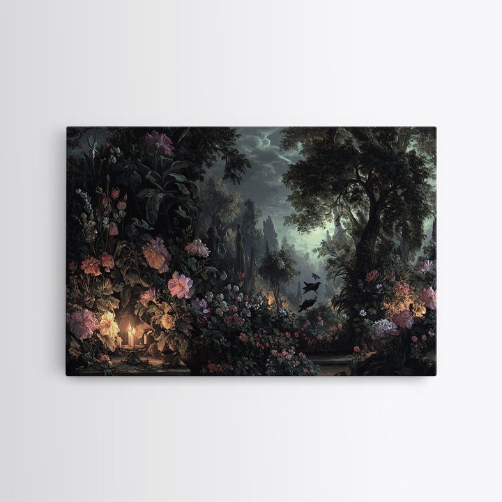The Poison Garden, Baroque Witchcraft Art, Landscape Wall Art, Macabre Wall Art, Canvas Print, Halloween Wall Art, Statement Wall Art