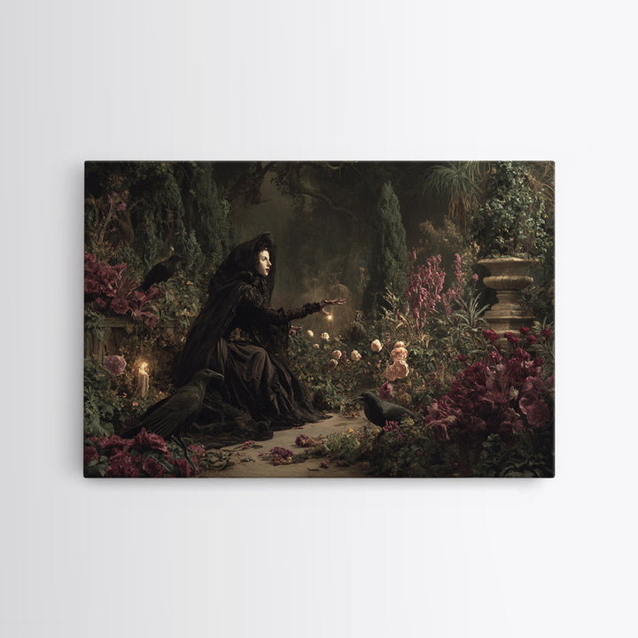 The Poison Garden, Symbolist Gothic Landscape, Landscape Wall Art, Gothic Horror Wall Art, Framed Canvas Print, Halloween Wall Art